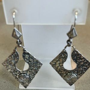 Silver Hammered earrings